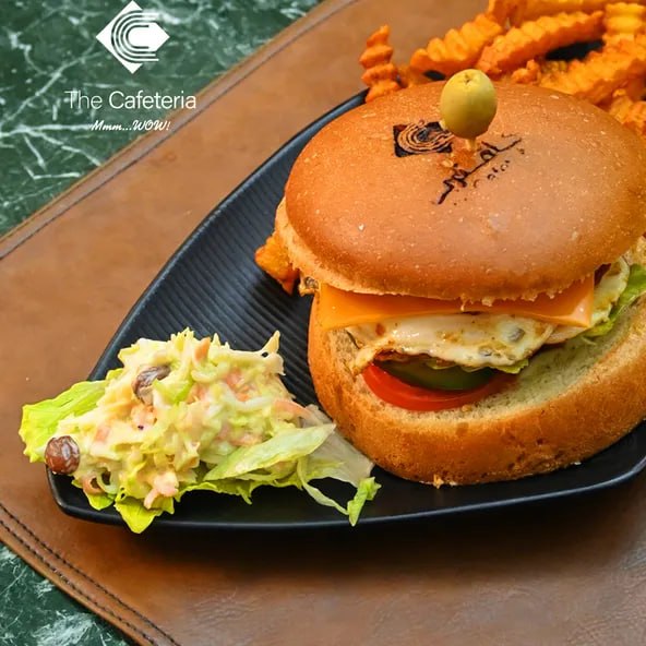 Egg Burger with Salami & Cheese