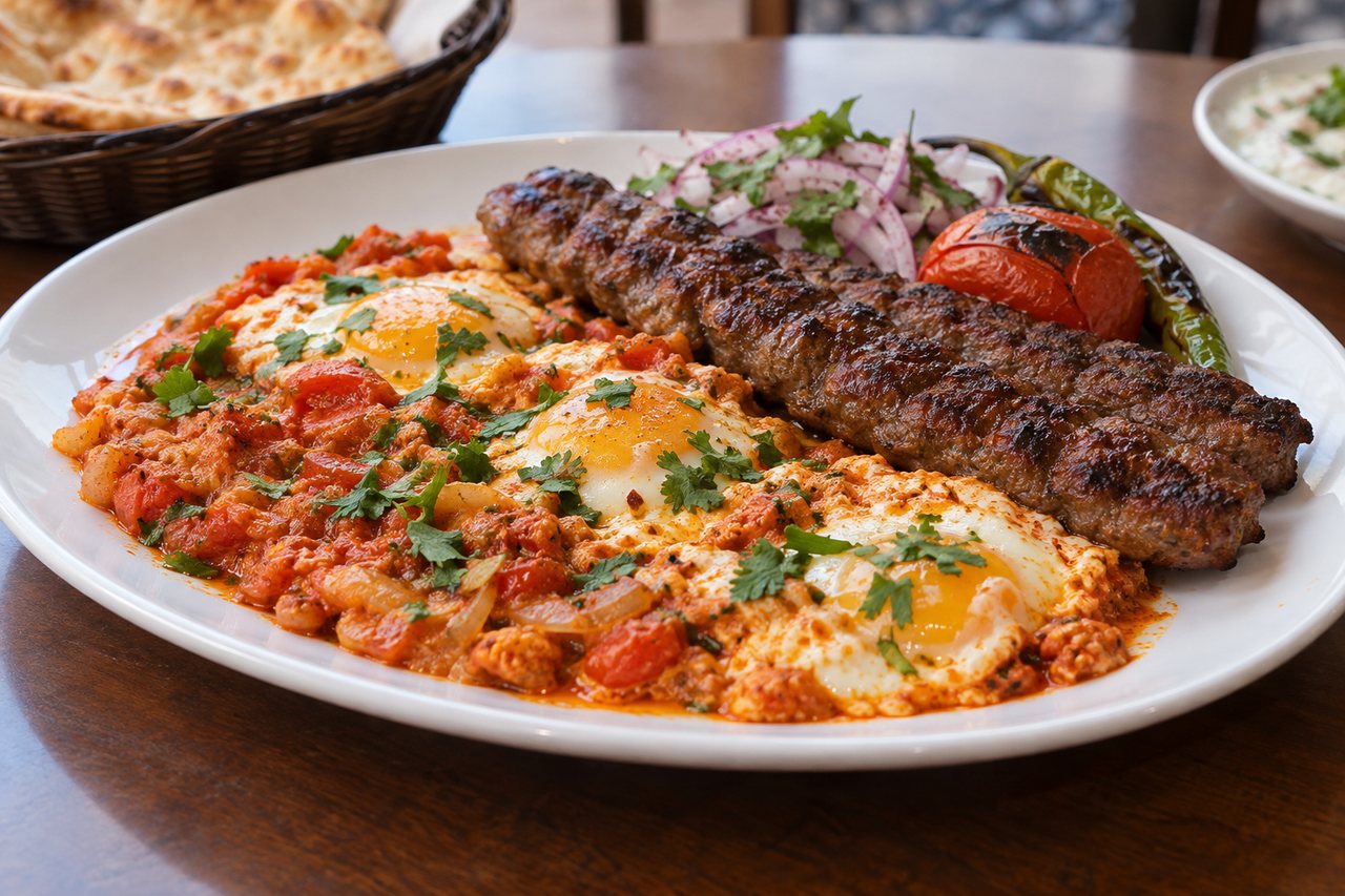 Grilled Eggs & Kebab