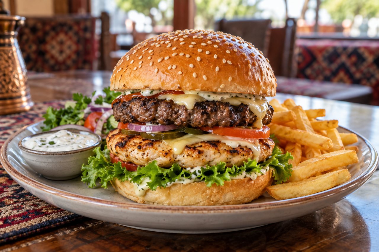 Ab & Dana Special Beef Chicken Burger