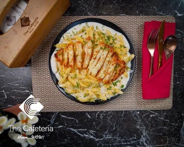 Fettuccine Alfredo with chicken