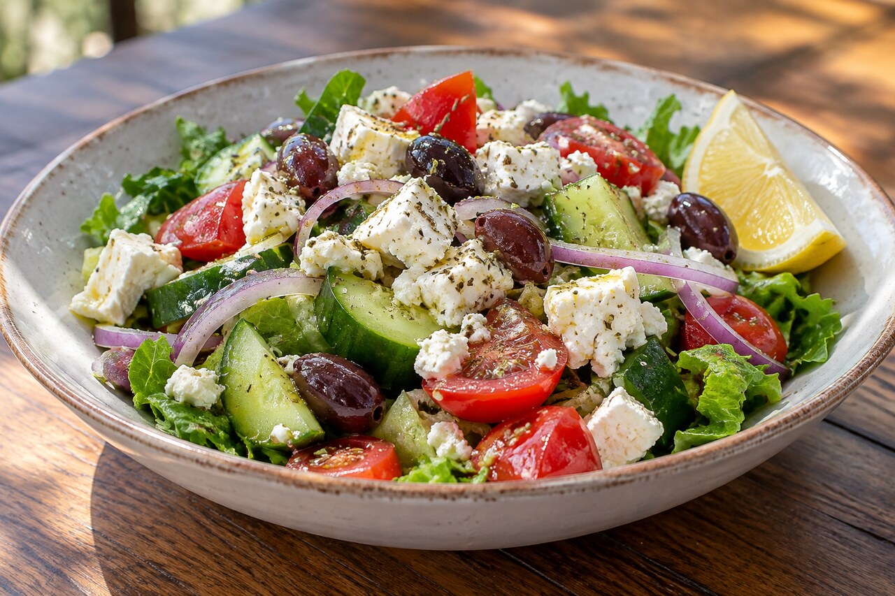 Greek Salad Rustic Style