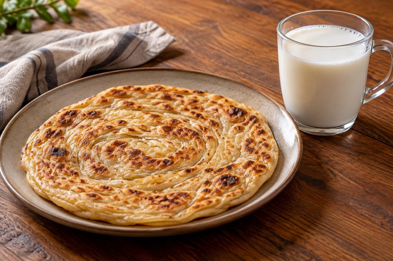 Paratha with Milk